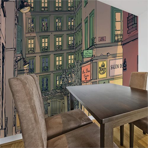 Bild av Fototapet - Frukost i Paris (300 x 231 cm)