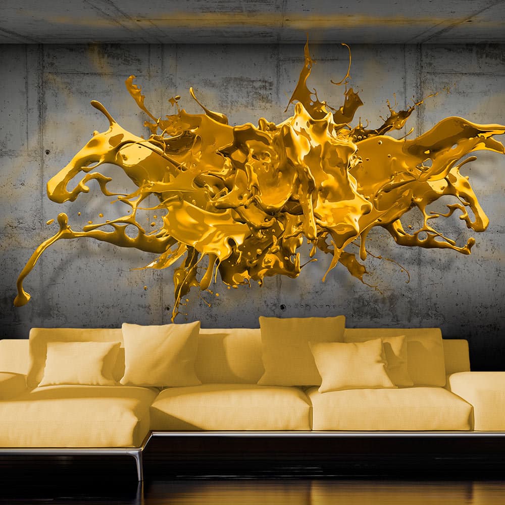 Fototapet - Yellow Splash (300 x 210 cm)