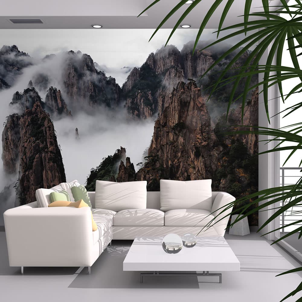 Fototapet - Hav av moln i Huangshan Mountain, Kina (300 x 231 cm)