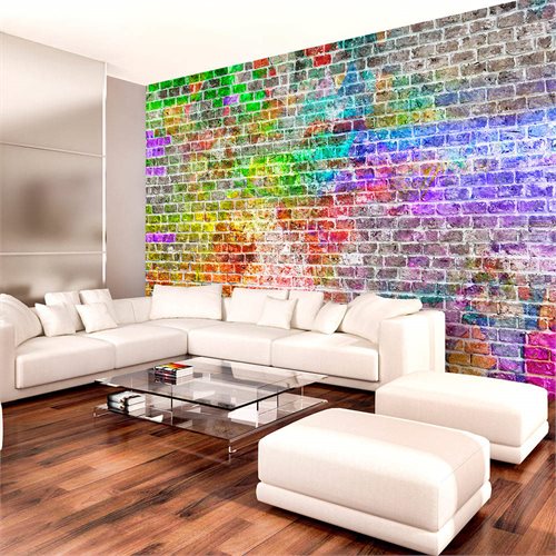 Bild av Fototapet - Rainbow Wall (300 x 210 cm)