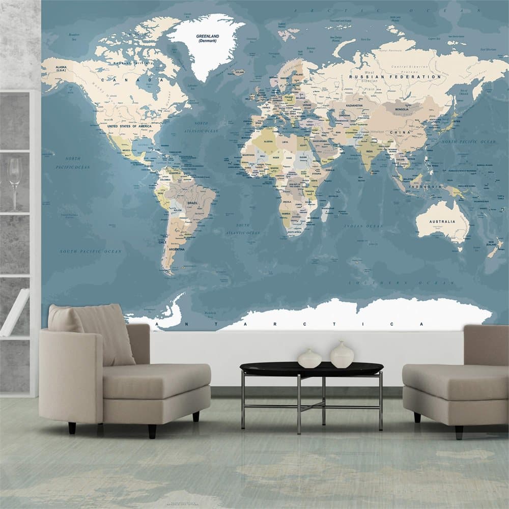 Fototapet - Vintage World Map (350 x 245 cm)