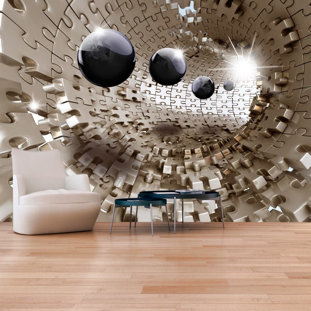Fototapet - Golden Jigsaw (400 x 280 cm)