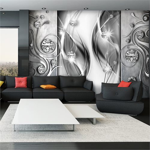 Bild av Fototapet - Diamonds in Silver (400 x 280 cm)