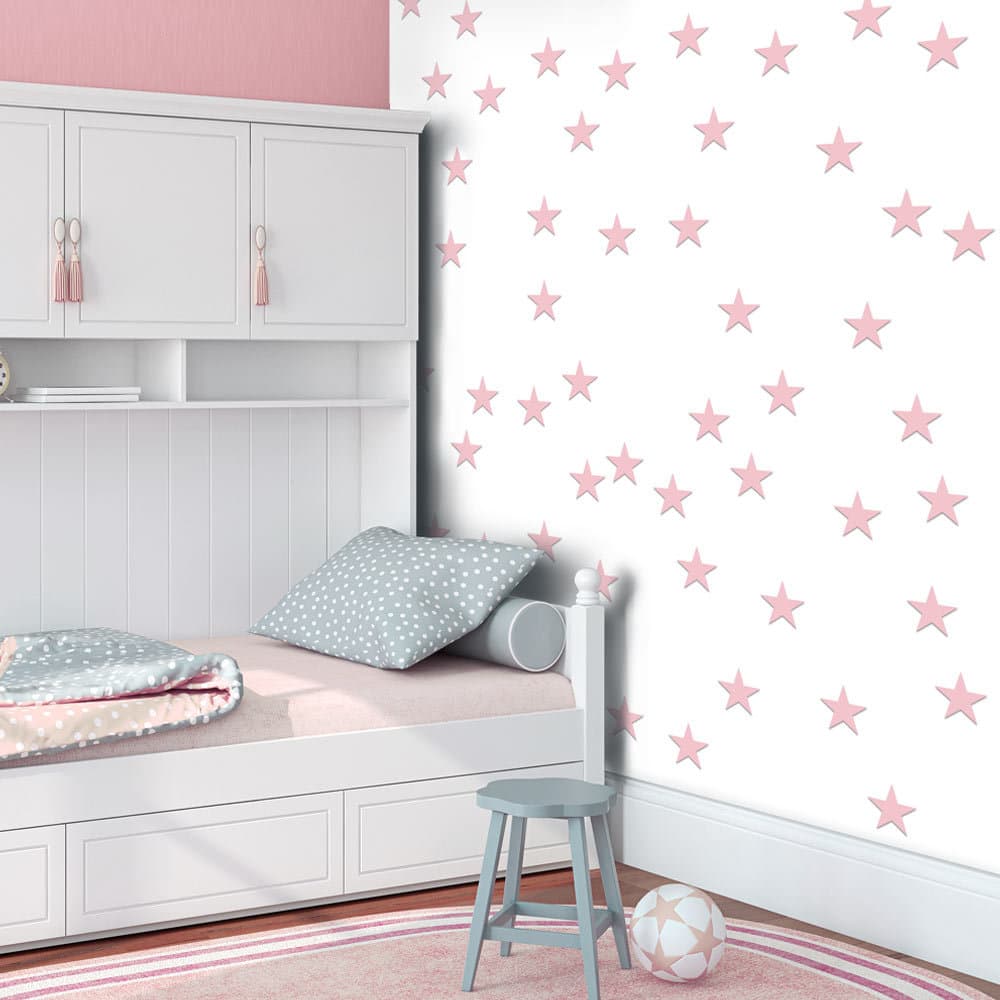 Fototapet - Pink Stars (50 x 1000 cm)