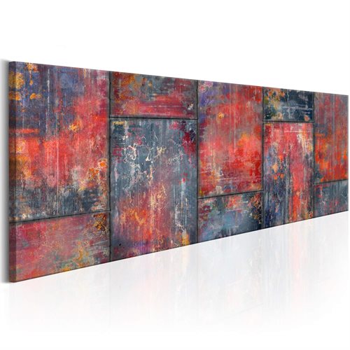 Bild av Tavla - Metal Mosaic: Red (135 x 45 cm)