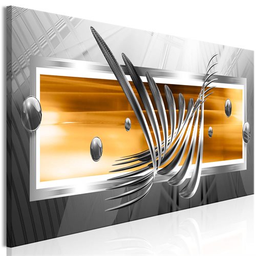 Bild av Tavla - Silver Wings (1 Part) Narrow Orange (120 x 40 cm)