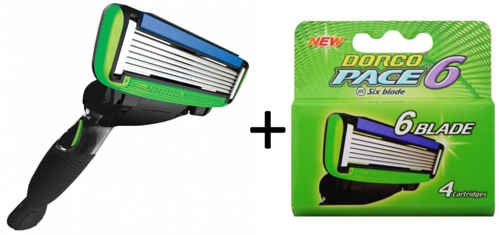 Dorco Pace6 rakhyvel + 5 rakblad