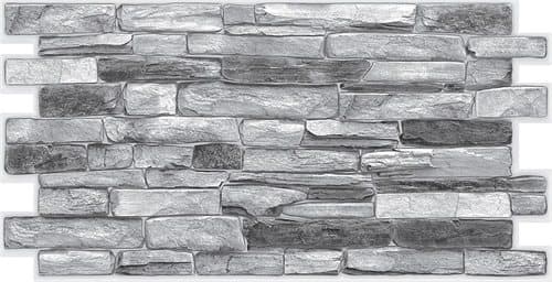 Dekorativ 3D väggpanel SILVER SHALE