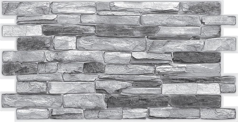 Dekorativ 3D väggpanel SILVER SHALE