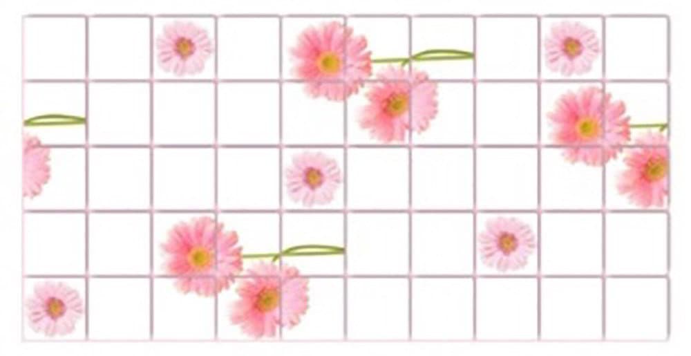 Dekorativ 3D väggpanel ROSE GERBERAS