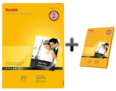 Fotopapper 20st A4 + 20st 10x15 280g Glossy