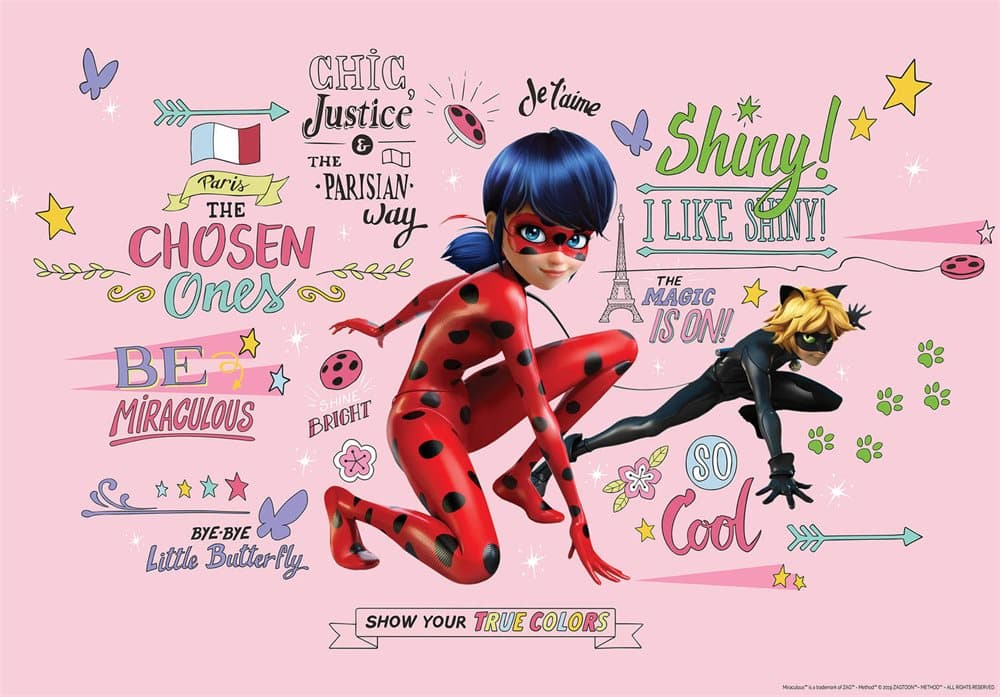 Fototapet Miraculous: Miraculous: Ladybug and Cat Noir, 416 x 290 cm