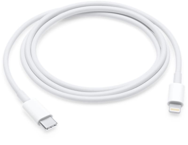 Apple MK0X2ZM/A USB-C till Lightning kabel, 1m, Vit