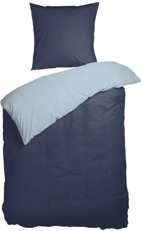 Dobbelt sengetøj - Nordisk Tekstil - 200x220 cm - 100% Bomuldssatin - Jubilæum - Combi Blue