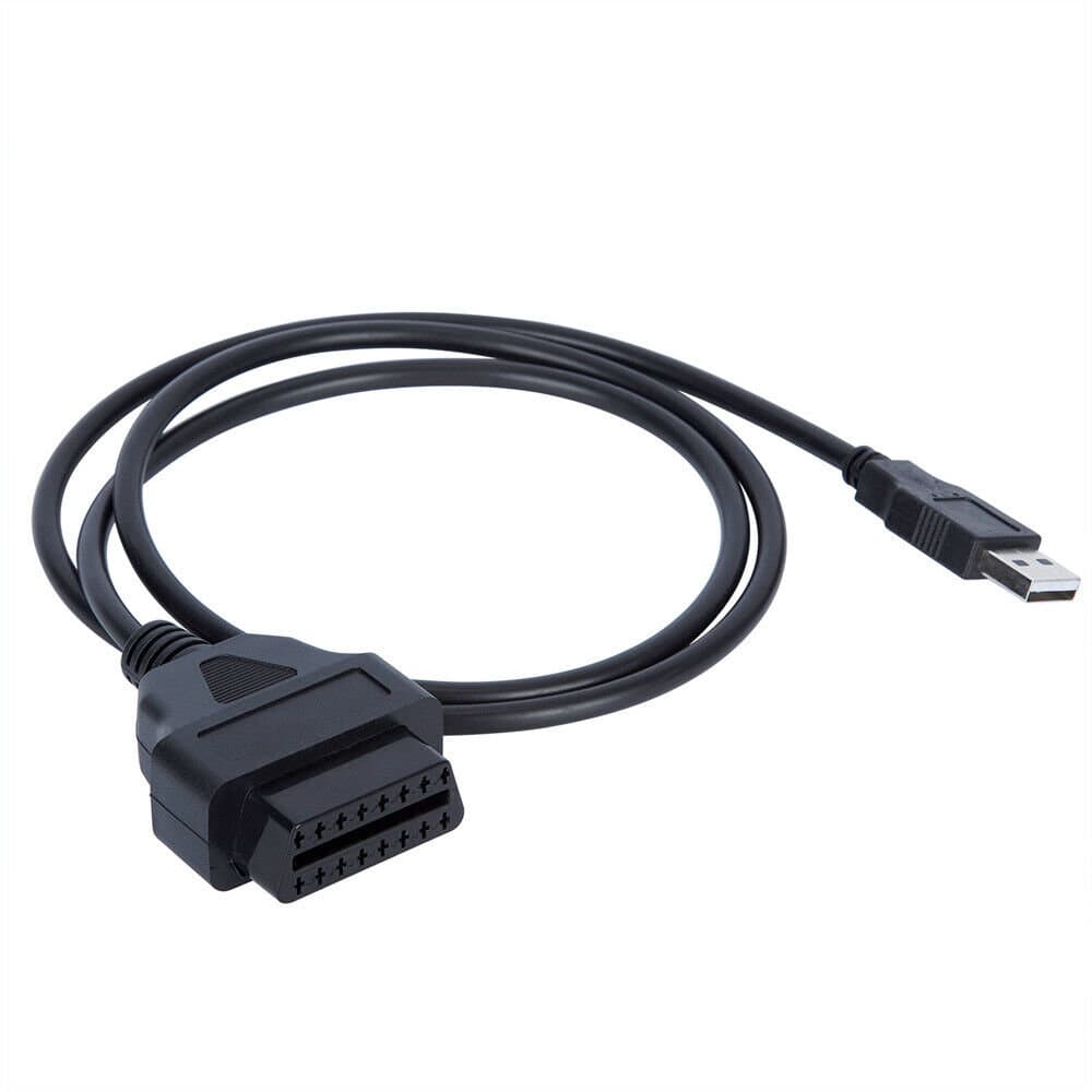 1M 16Pin OBD2 til USB-portopladeradapter Kabelforbindelsesdiagnostik