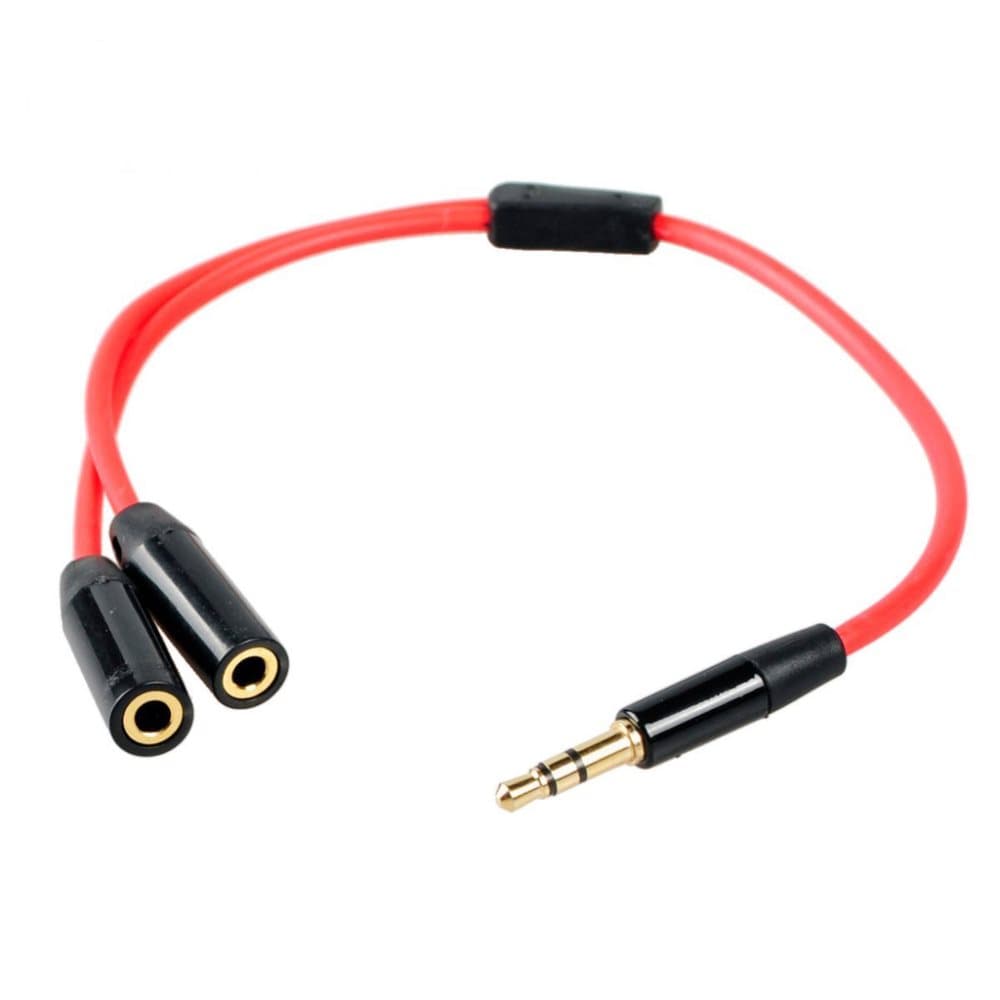 3,5 mm Y-splitter-lydkabel til han-to