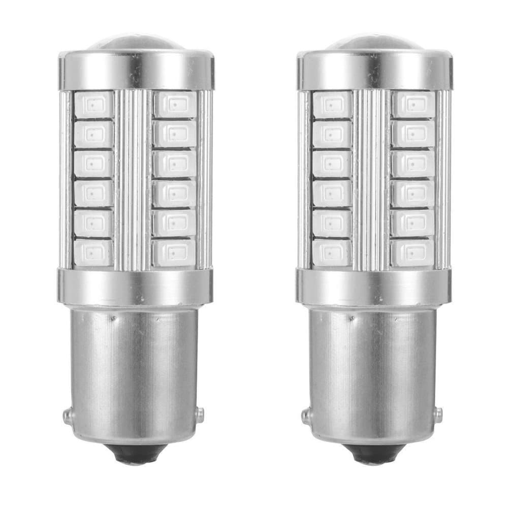 2x Röd BA15S P21W 7056 1156 33st smd 5630