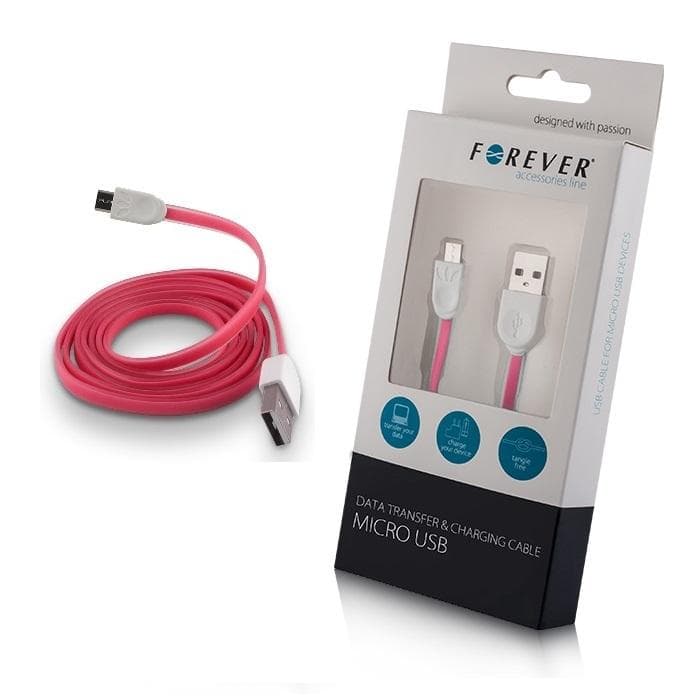 Forever MicroUSB Data SYNC Kabel 100cm - Rosa