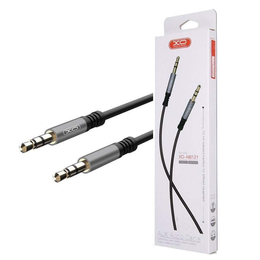 AUX Ljudkabel med 3,5 mm kontakt - 1 m - XO