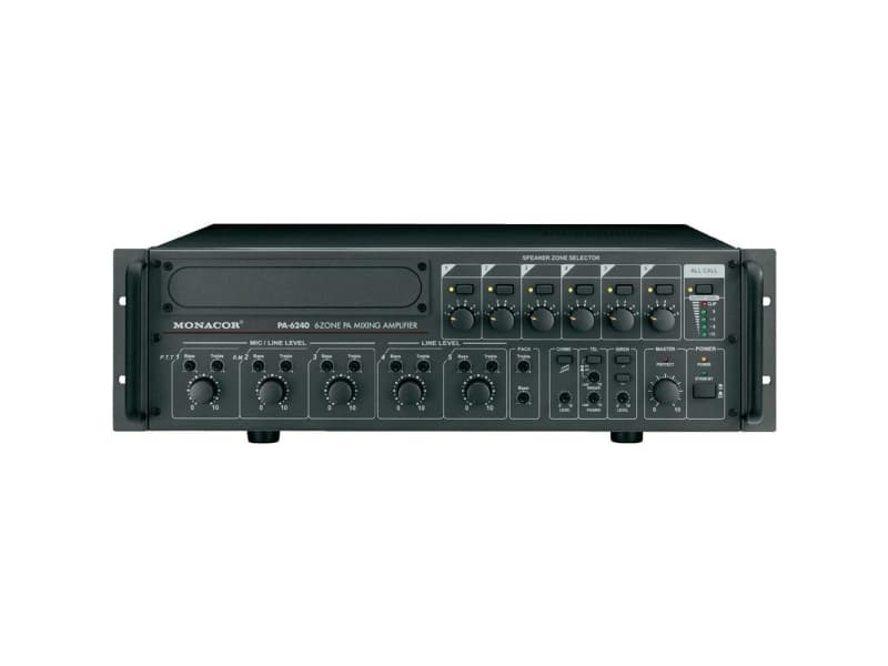 IMG Stage Line PA-6240, 340 W, 1%, 80 dB, 55 - 16000 hz, Klämplintar, 230 V