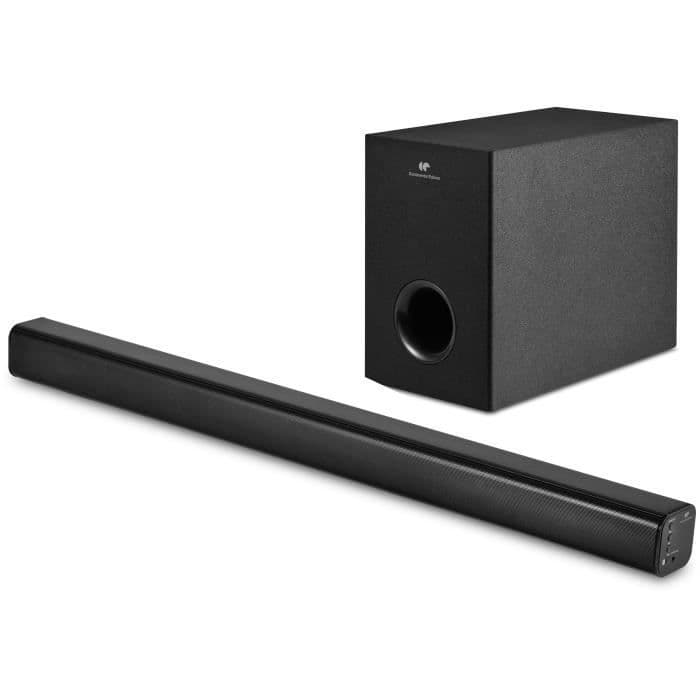 CONTINENTAL EDISON Soundbar + 2.1 trådlös Bluetooth-subwoofer - 60 watt RMS (2 x 15 watt + 30 watt) - Bluetooth (5.0) - Port H
