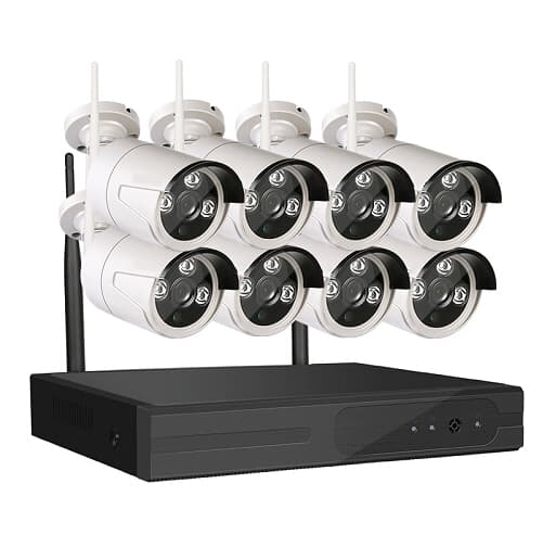 SANNCE Övervakningssystem trådlösa IP-kameror, Wi-fi NVR-kit 720P HD