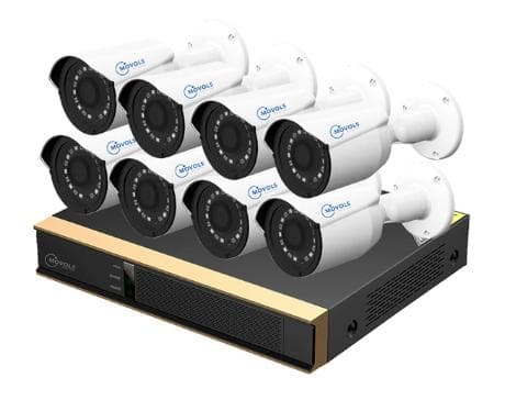 Movols analog övervakningssystem 8 kameror 1080P 43TB
