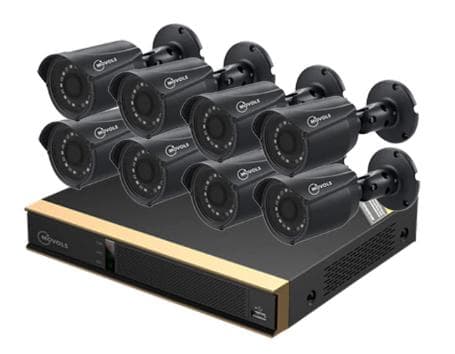 Movols analog övervakningssystem 8 kameror 1080P APP 2TB