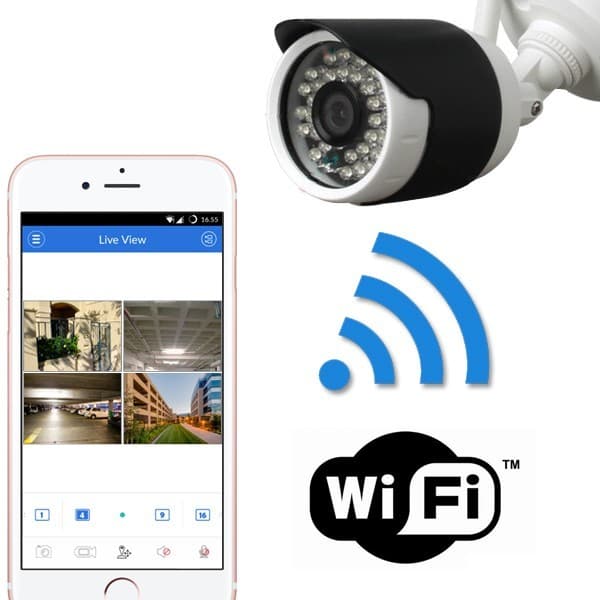 Wireless NVR kit and four security cameras