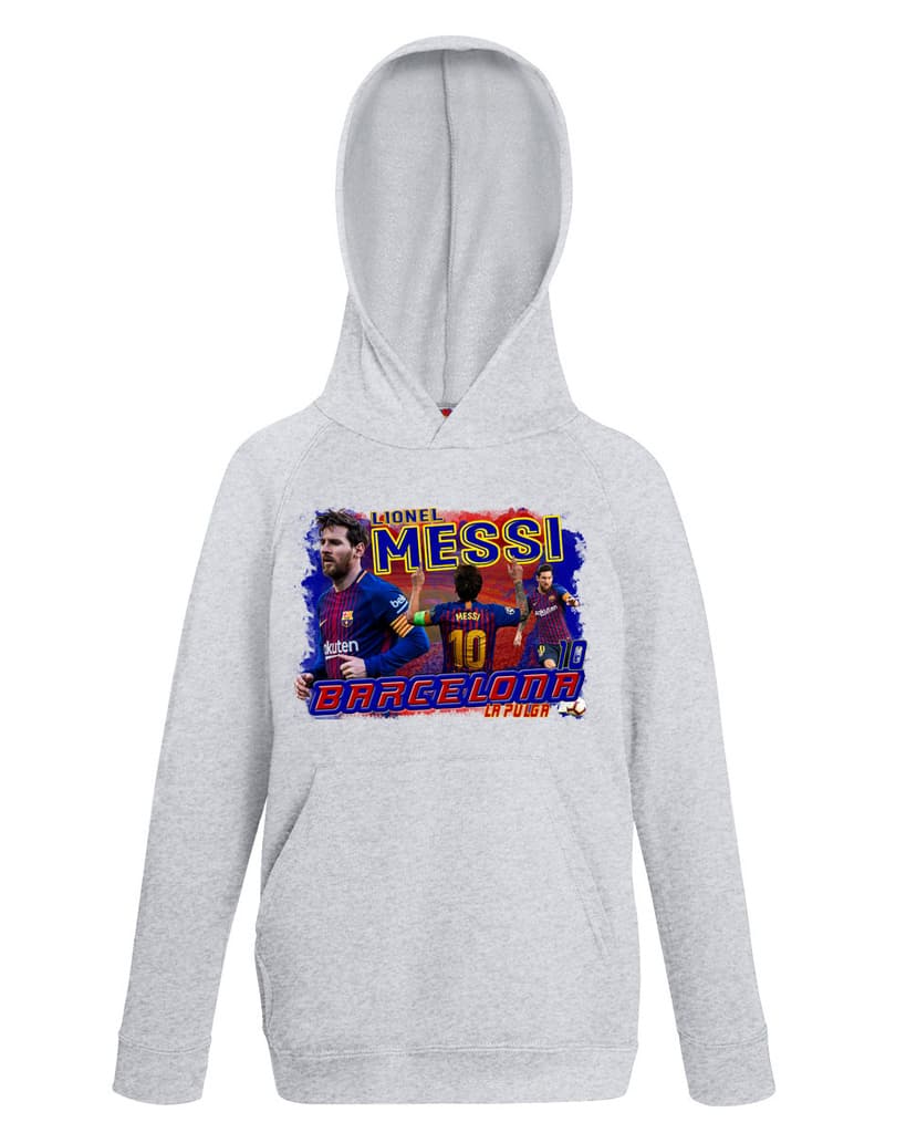 Messi barn Hoodie Sweatshirt t-shirt - Barcelona spelare design