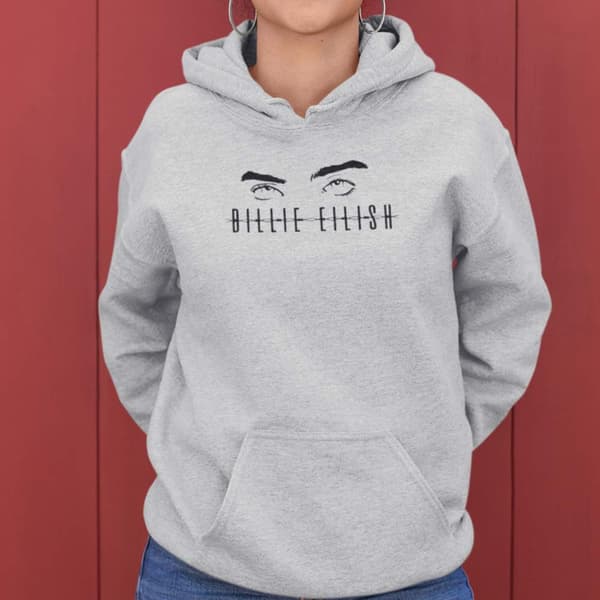 Billie Eilish ögon barn Hoodie huvtröja t-shirt 140cl 9-11år