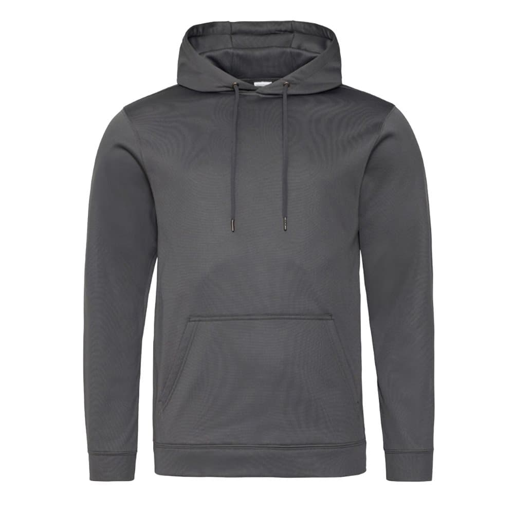 AWDis Adults Unisex Polyester Sports Hoodie Steel Grey XXL