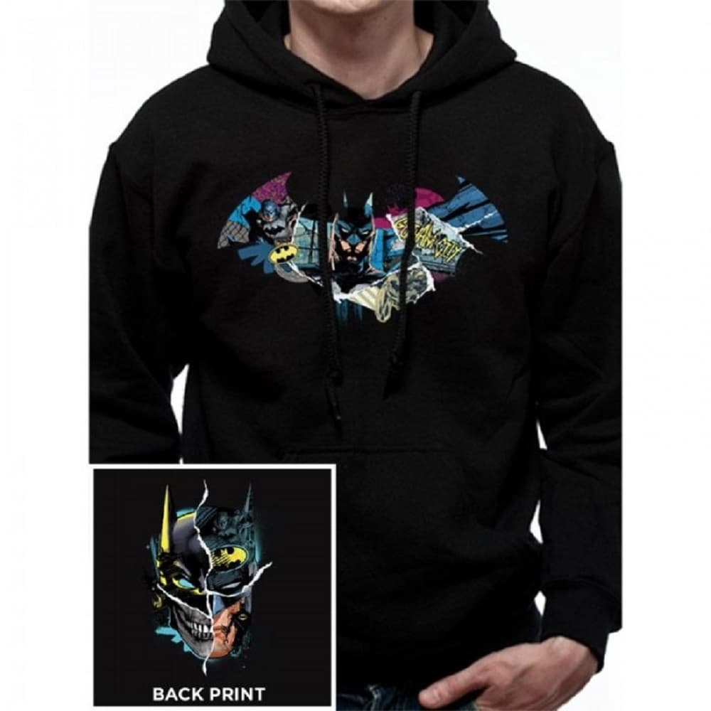 Batman Unisex Vuxen Pullover-luvtröja med Gotham Face Design