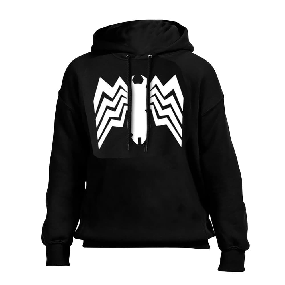 Spider-Man Comics Unisex Adults Venom Logo Hooded Sweatshirt