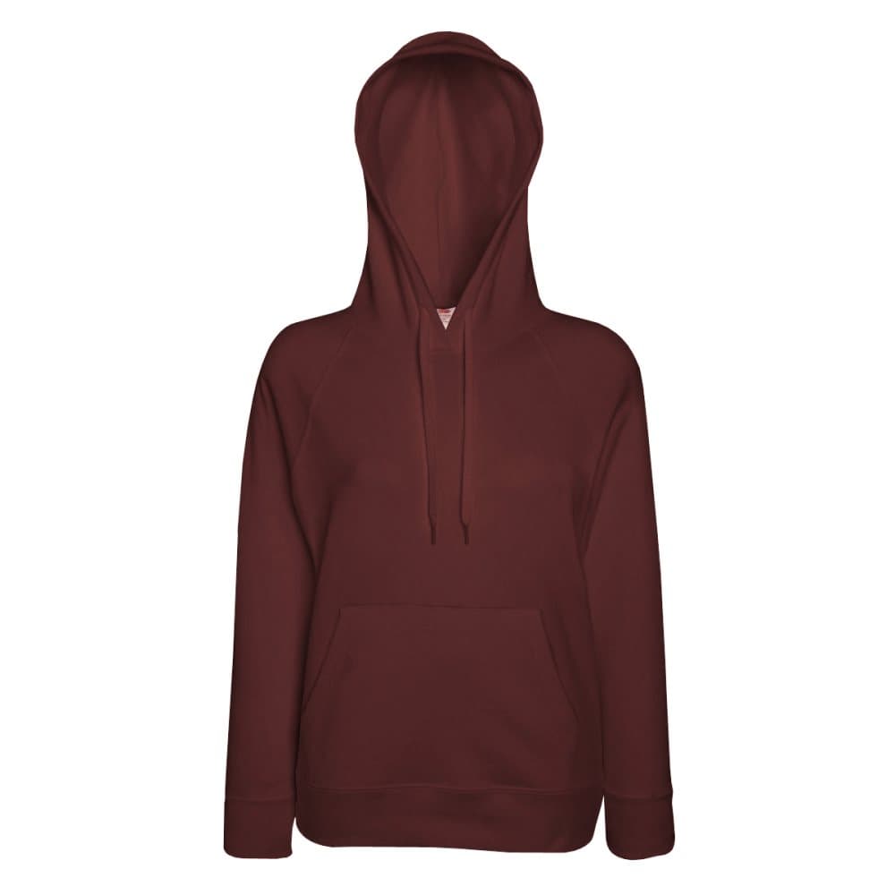Fruit Of The Loom Ladies Fitted Lightweight Hooded Sweatshirt / Hoodie (240 GSM)