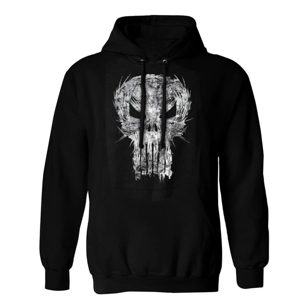 Marvel Comics Punisher Unisex Adults Hooded Sweatshirt With Shatter Skull Design