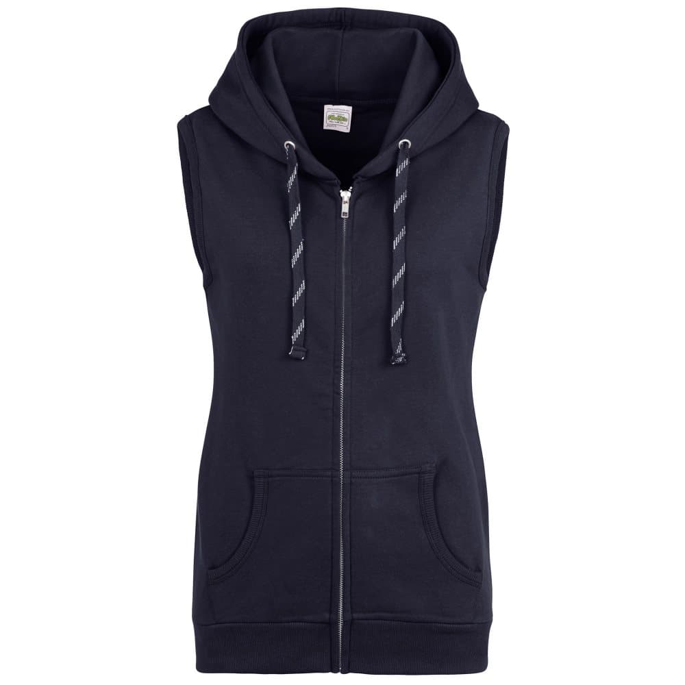 AWDis Just Hoods Womens/Ladies Girlie Sleeveless Full Zip Hoodie