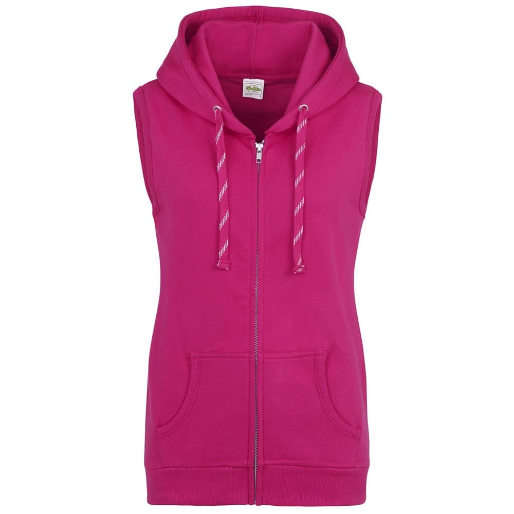 AWDis Just Hoods Womens/Ladies Girlie Sleeveless Full Zip Hoodie