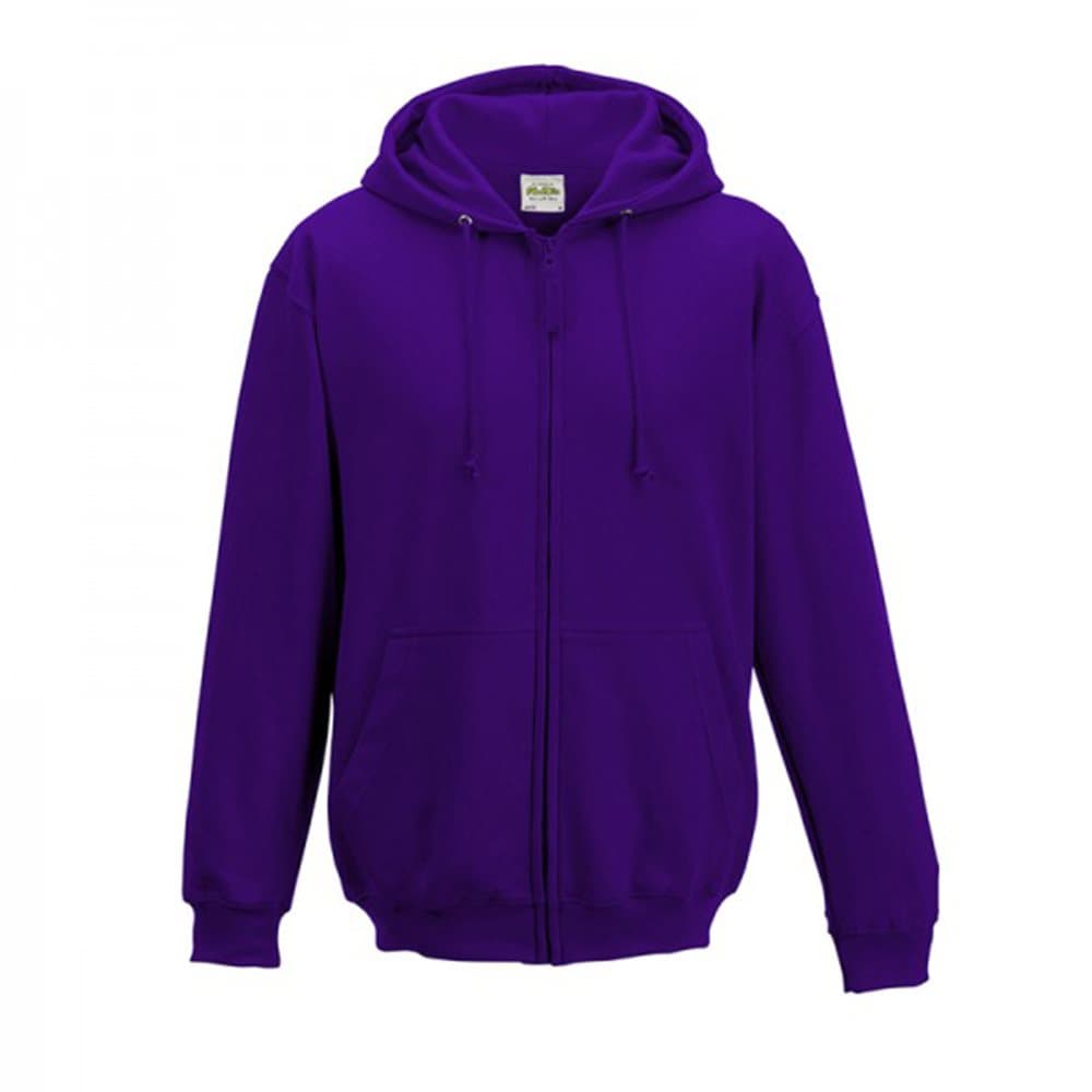 Awdis Vanlig Hooded Hoodie med full dragkedja / Zoodie
