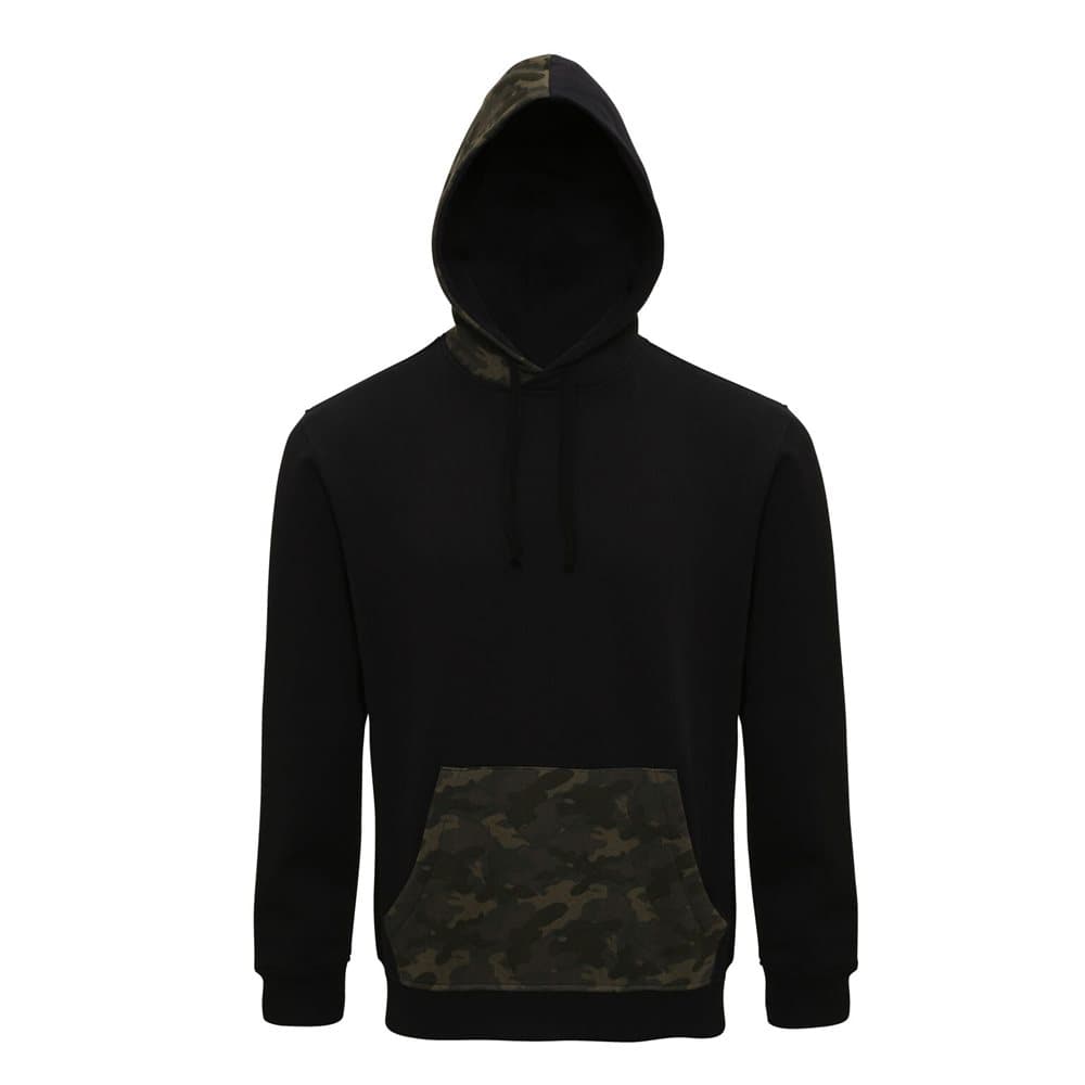 Asquith & Fox Mens Camo Trimmed Hoodie