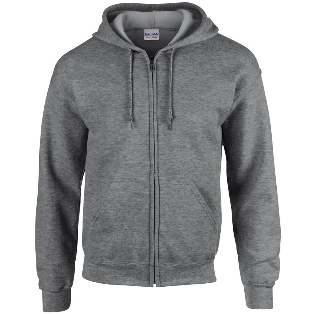 Gildan Heavy Blend Unisex Adult Full Zip Hooded Sweatshirt Top