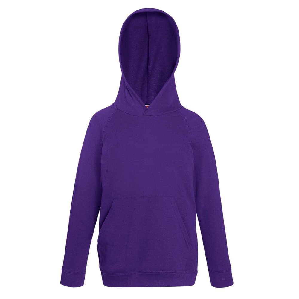 Fruit Of The Loom Childrens Unisex Lightweight Hooded Sweatshirt / Hoodie