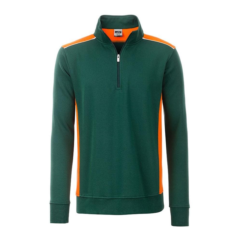 James and Nicholson Unisex Workwear Half-Zip Sweat Level 2