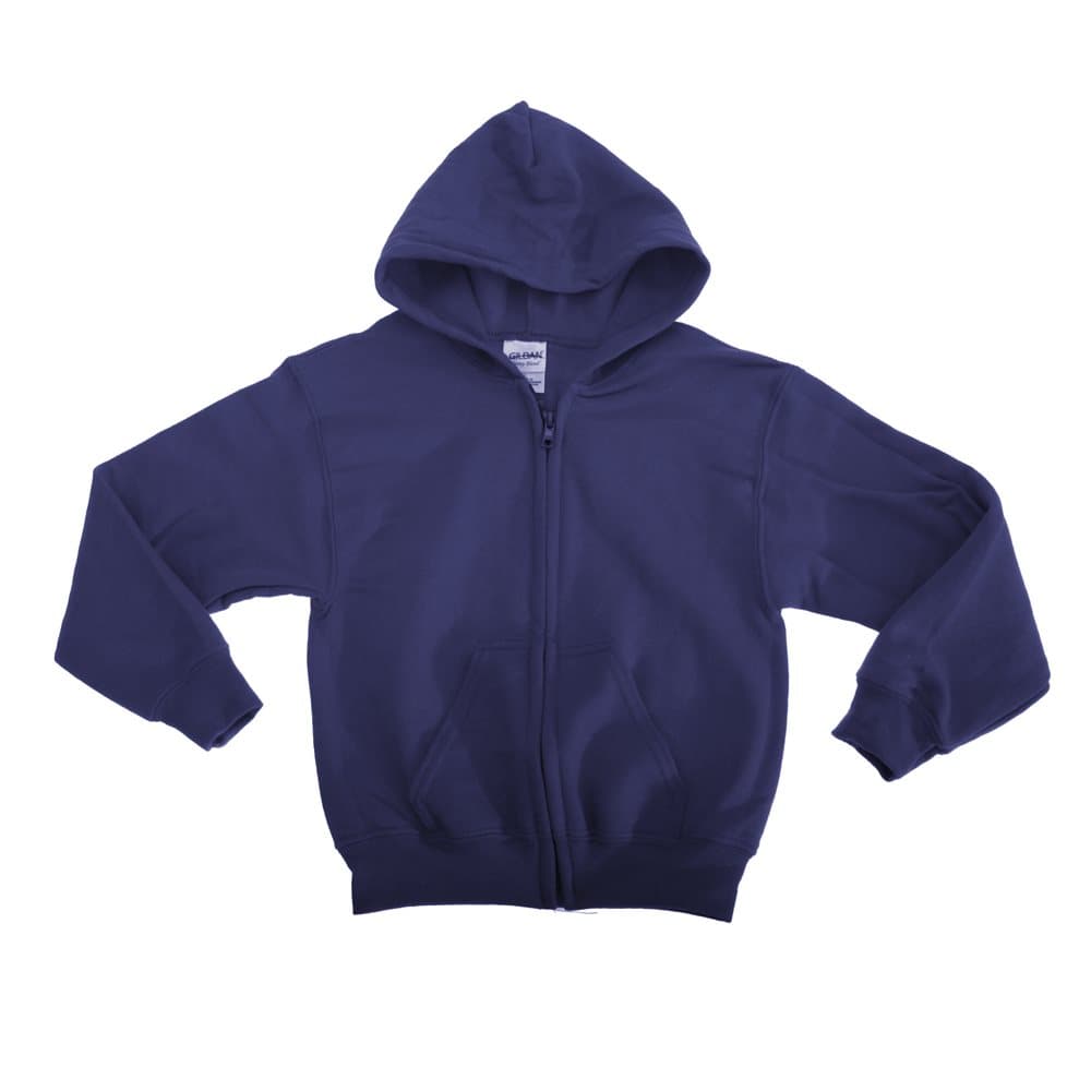 Gildan Heavy Blend Unisex Childrens Full Zip Hooded Sweatshirt / Hoodie