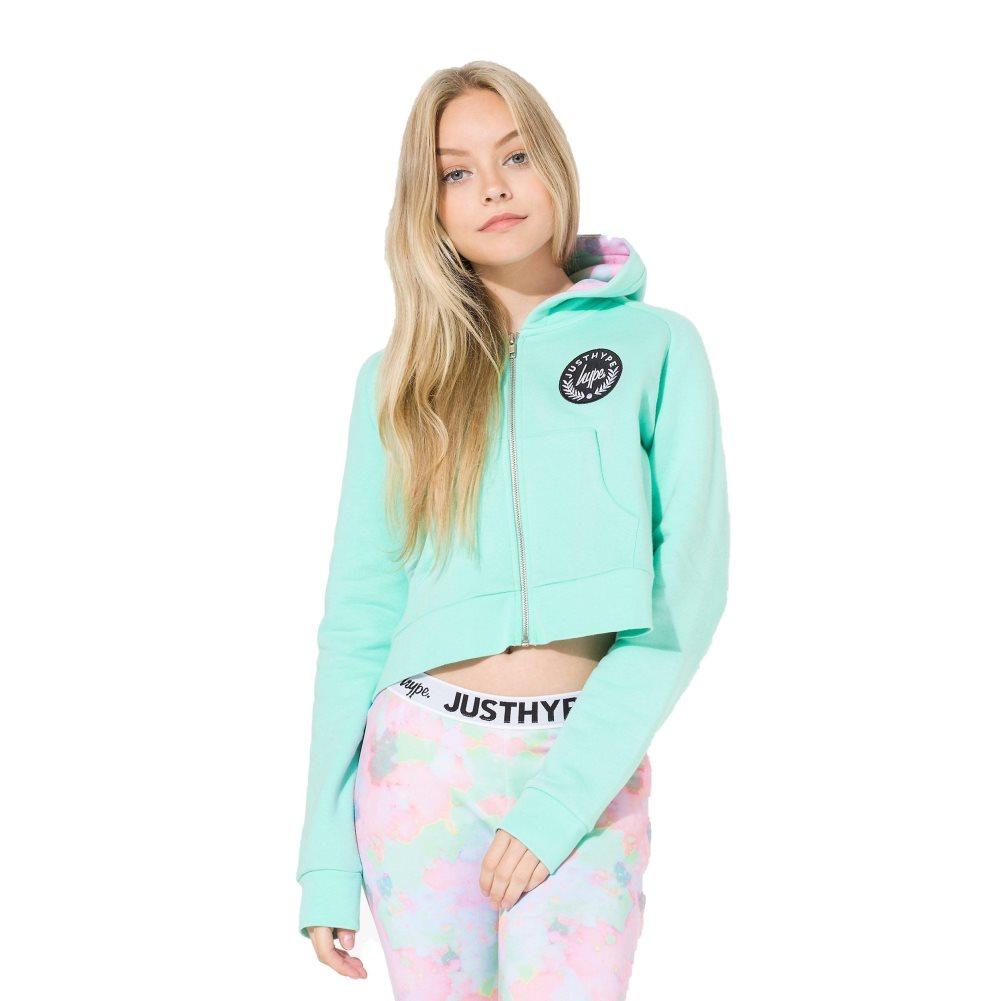 Hype Girls Sponge Crest Crop Hoodie