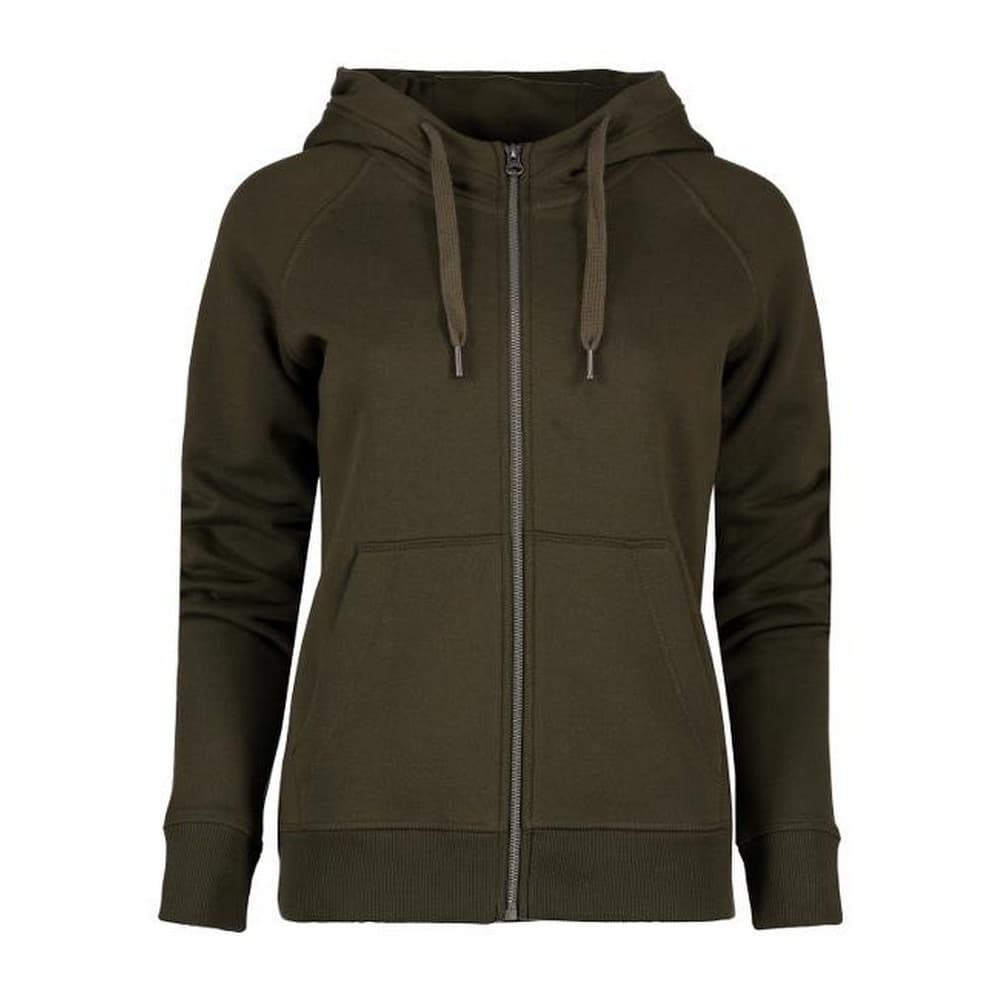 ID Womens/Ladies Core Full Zip Slightly Shaped Hoodie