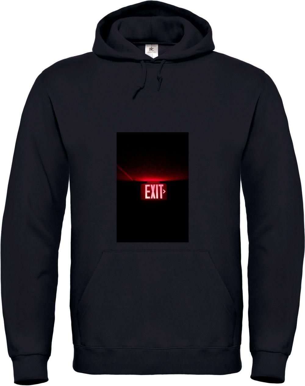 Hoodie Herr Svart Exit