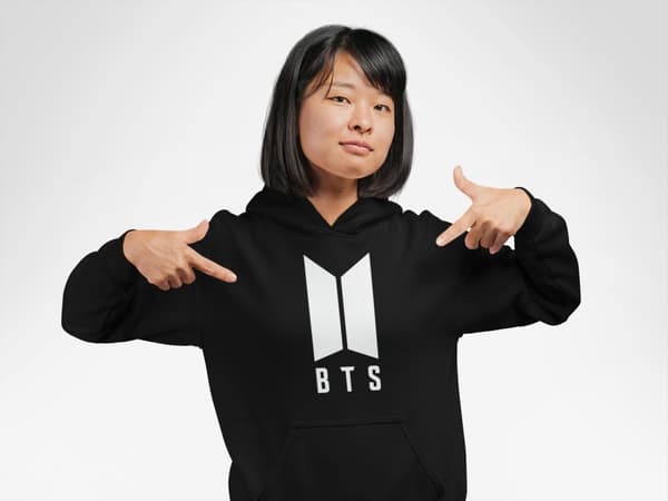 BTS stil svart huvtröja barn K-pop SUGA sweatshirt tröja t-shirt