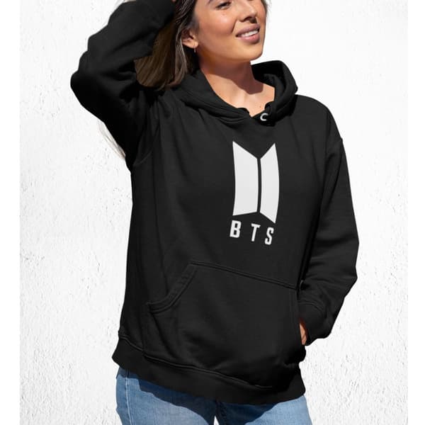 BTS stil svart huvtröja barn K-pop SUGA sweatshirt tröja t-shirt