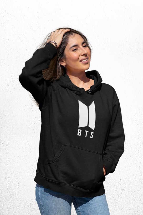 BTS stil svart huvtröja barn K-pop SUGA sweatshirt tröja t-shirt